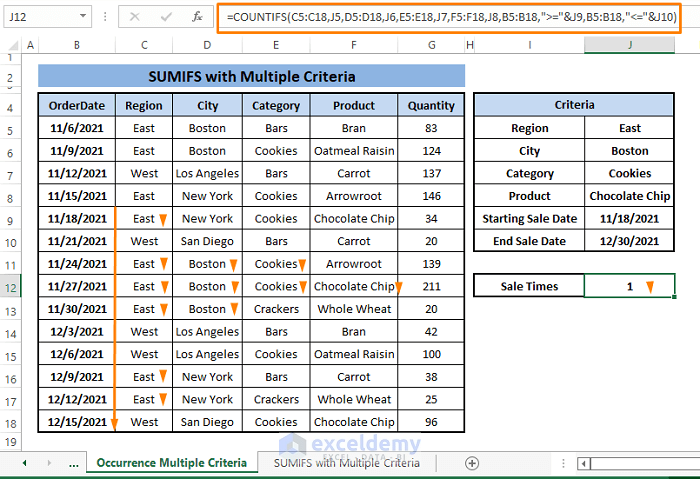 How To Use COUNTIFS With Date Range In Excel 6 Easy Ways 