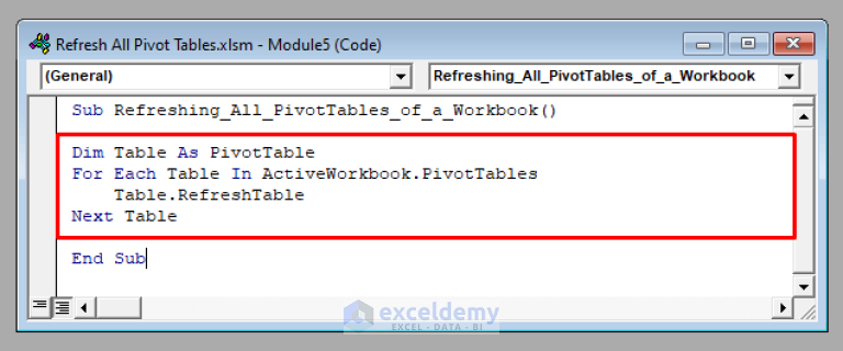 how-to-refresh-all-pivot-tables-with-vba-4-ways-exceldemy