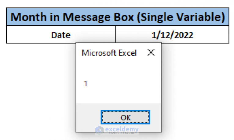 How To Use Excel Vba Month Function 7 Suitable Examples 7062