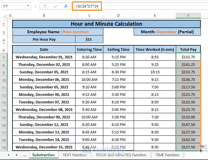 how-to-calculate-hours-and-minutes-for-payroll-excel-7-easy-ways