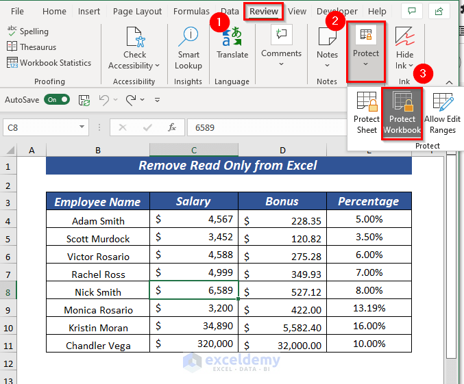 How to Remove Read Only from Excel (7 Easiest Ways) - ExcelDemy