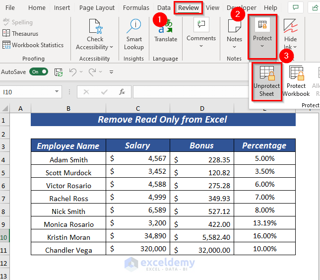 How to Remove Read Only from Excel (7 Easiest Ways) - ExcelDemy