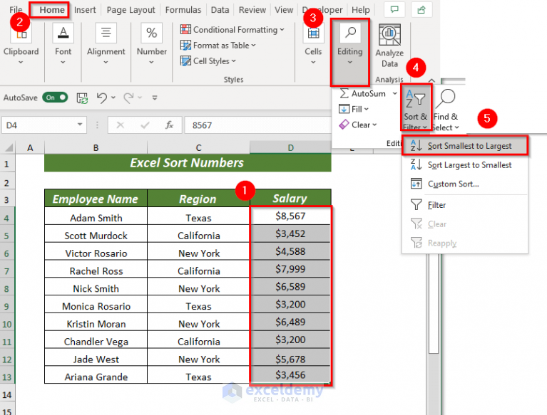 How To Sort Numbers And Words In Excel