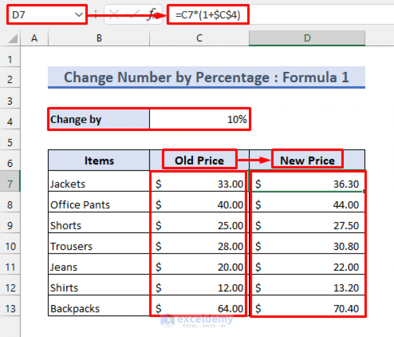 how-to-add-10-percent-to-a-number-in-excel-2-easy-methods