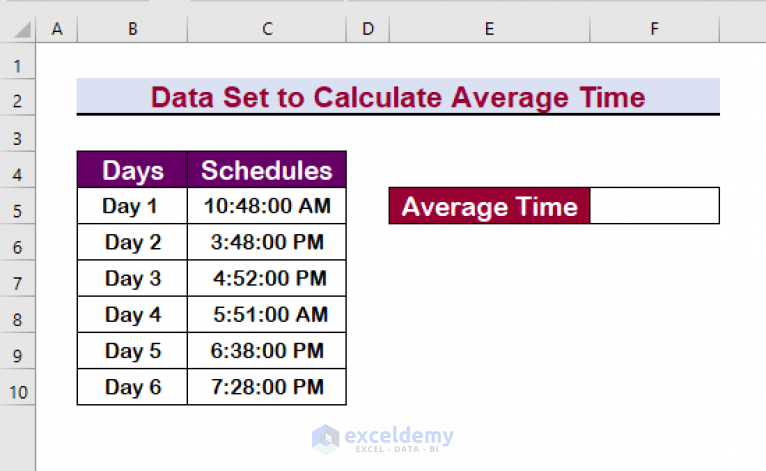 How To Determine Average Time In Excel