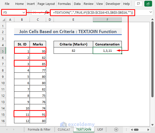 Excel Concatenate Multiple Rows Based On Condition