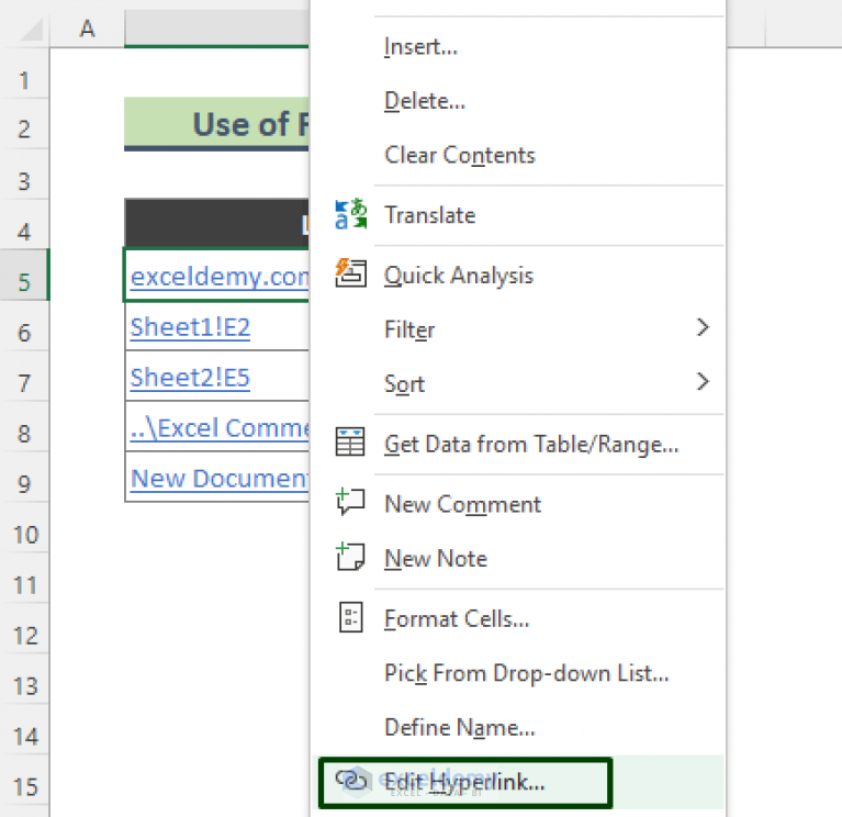 How to Edit Hyperlink in Excel (5 Quick & Easy Ways) - ExcelDemy