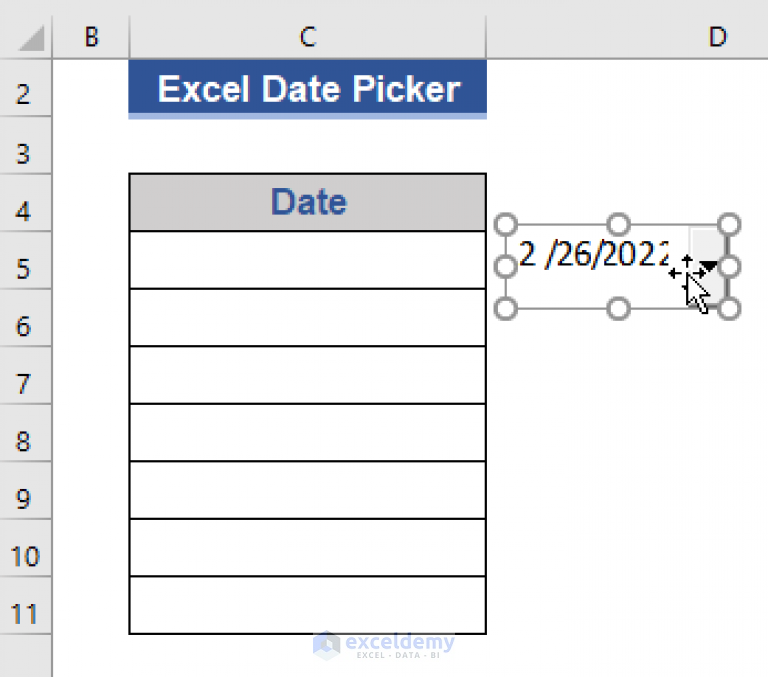 Excel Date Picker for Entire Column ExcelDemy