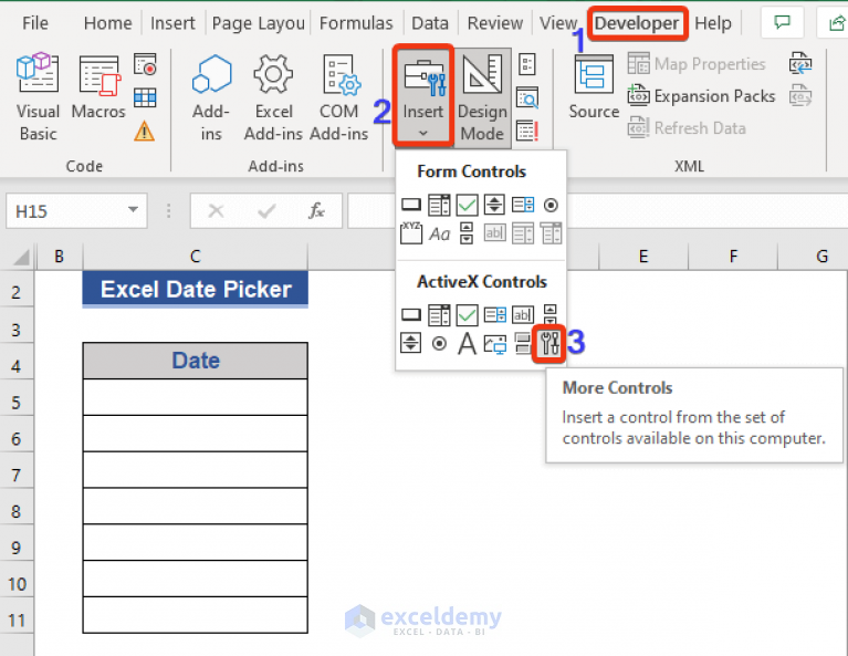 Excel Date Picker for Entire Column ExcelDemy