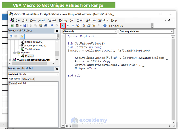 How To Get Unique Values From Range In Excel 8 Methods ExcelDemy