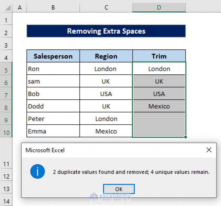 Excel Remove Duplicates Not Working