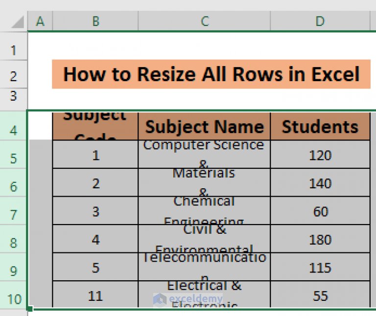 how-to-resize-all-rows-in-excel-6-different-approaches-exceldemy