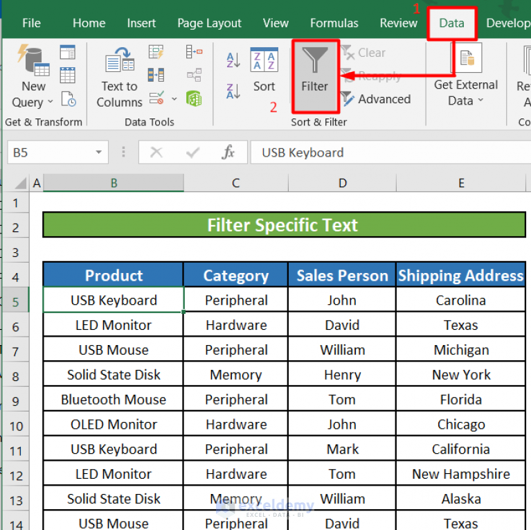 How To Apply More Than Two Text Filters In Excel