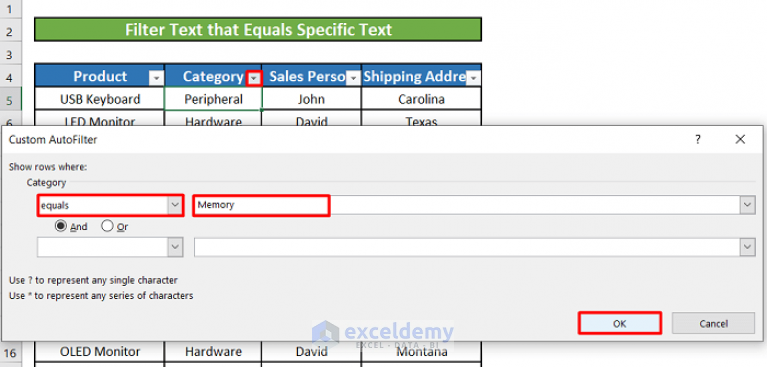 How to Use Text Filter in Excel (5 Examples) - ExcelDemy