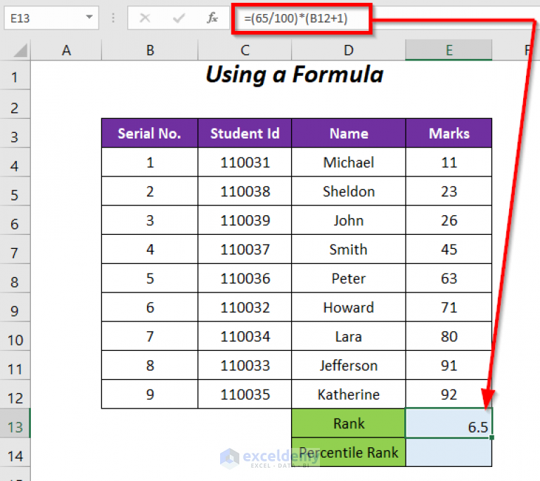 how-to-calculate-rank-percentile-in-excel-7-suitable-examples