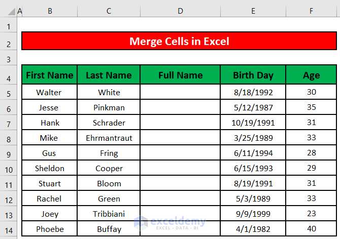 How To Merge Cells Using Excel Formula 8 Formulas ExcelDemy