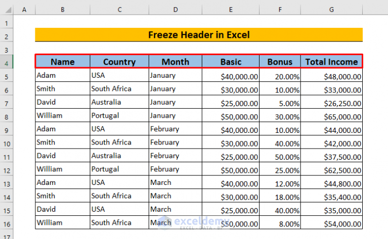 how-to-freeze-header-in-excel-top-4-methods-exceldemy