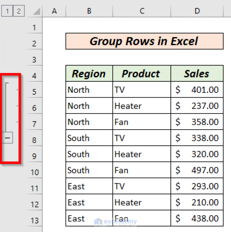 How To Group Rows In Excel 5 Easy Ways Exceldemy 6451