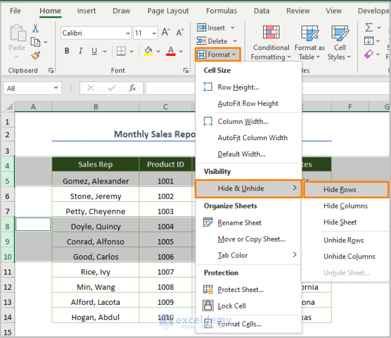 How To Hide All Rows Below In Google Sheets