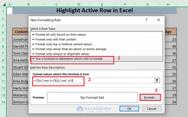 How To Highlight Active Row In Excel 3 Methods ExcelDemy