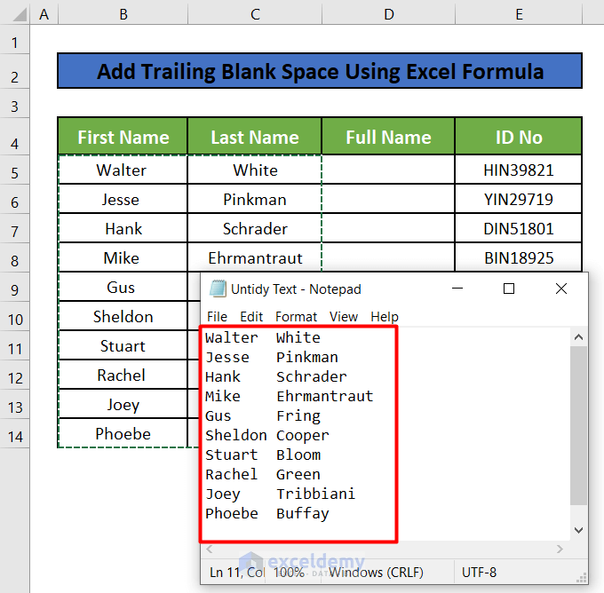 How To Insert Blank Space In Excel