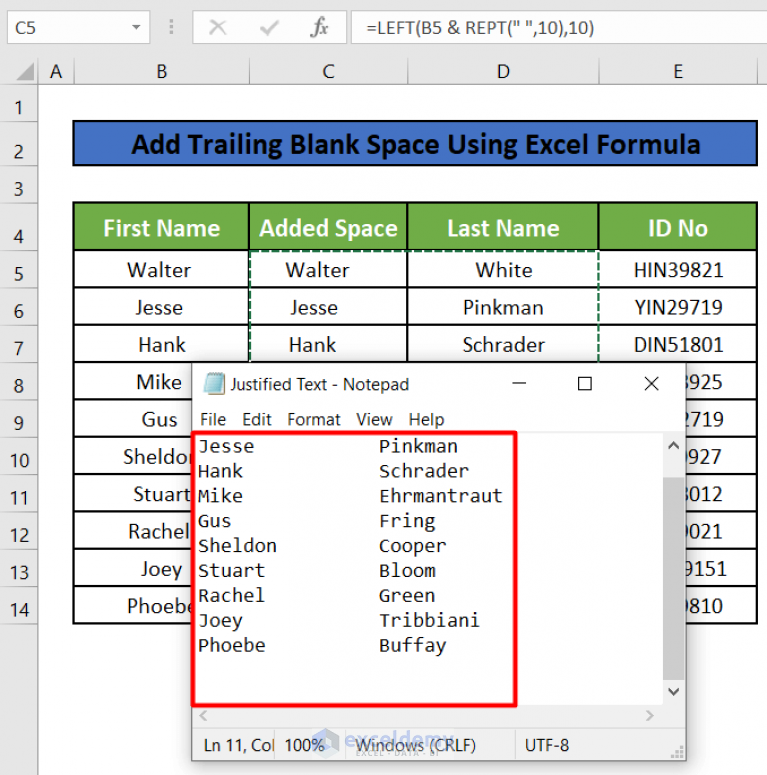 how-to-add-blank-space-using-excel-formula-6-methods-exceldemy