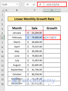 How to Calculate Monthly Growth Rate in Excel (2 Methods) - ExcelDemy