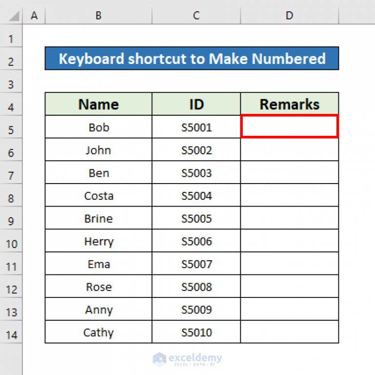 how-to-make-a-numbered-list-in-excel-8-methods-exceldemy