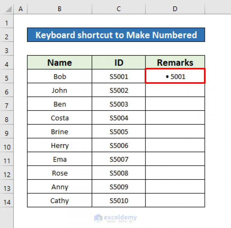 how-to-make-a-numbered-list-in-excel-8-methods-exceldemy