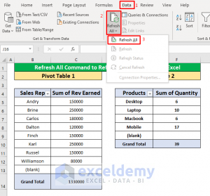 How to Refresh All Pivot Tables in Excel (3 Ways) - ExcelDemy