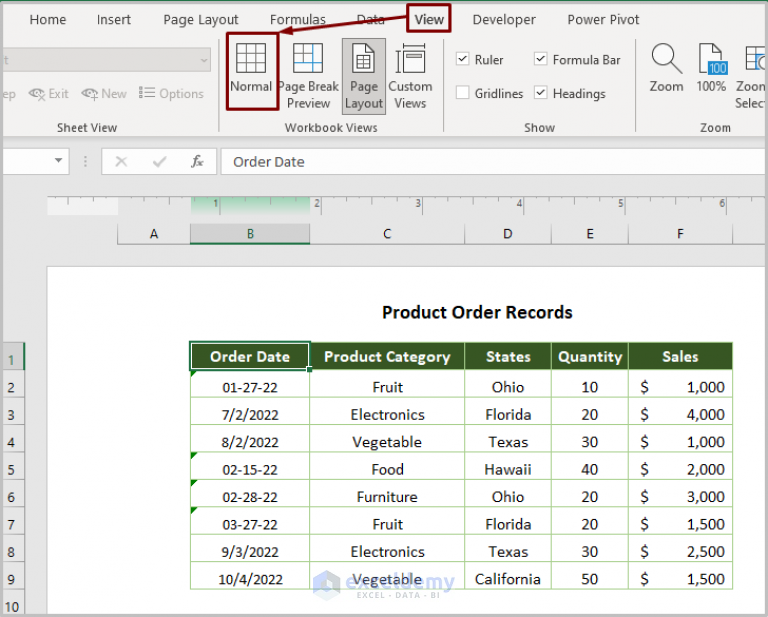 How To Remove A Header In Excel 4 Methods ExcelDemy