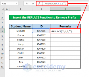 How To Remove Prefix In Excel (6 Methods) - ExcelDemy