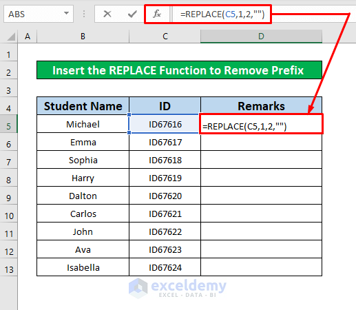 How to Remove Prefix in Excel (6 Methods) - ExcelDemy
