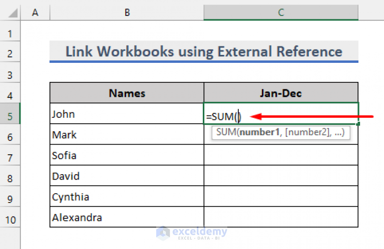 How To Link Two Workbooks In Excel 5 Methods Exceldemy 9231