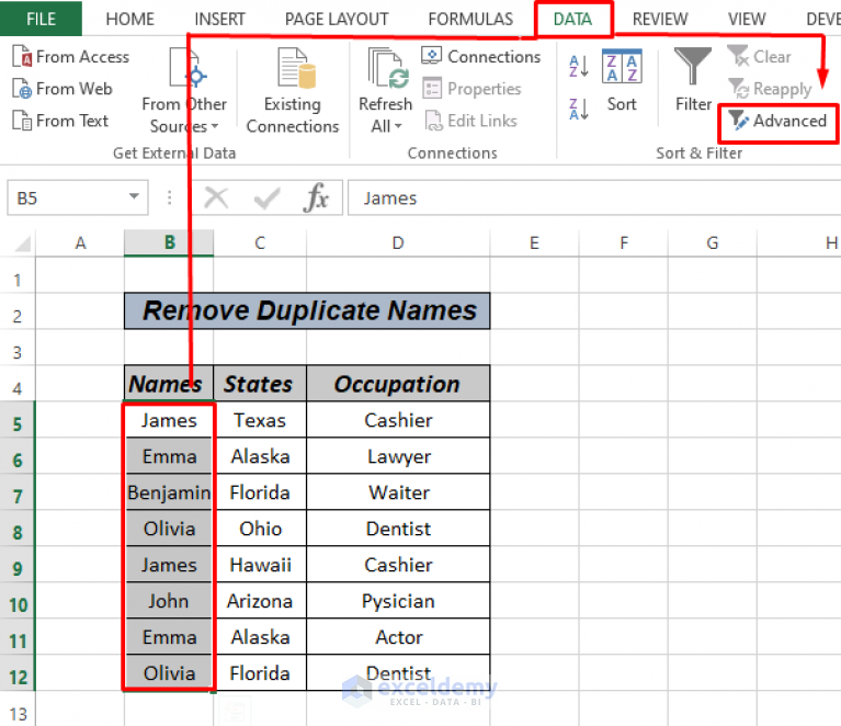 how-to-remove-duplicate-names-in-excel-7-simple-methods