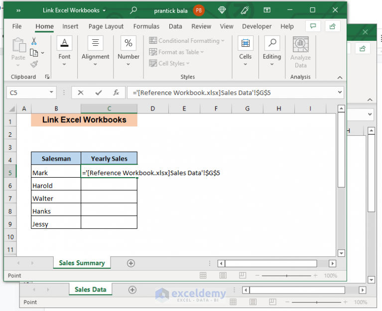 How To Link Excel Workbooks 4 Effective Methods Exceldemy 2593