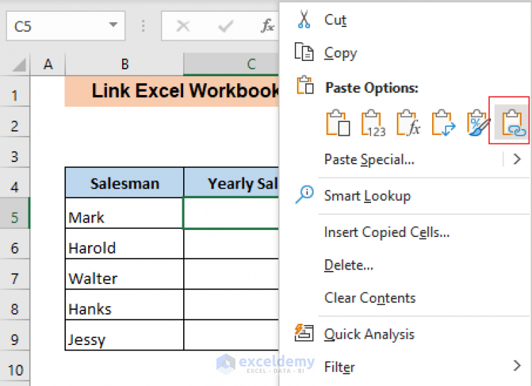 How To Link Excel Workbooks 4 Effective Methods ExcelDemy