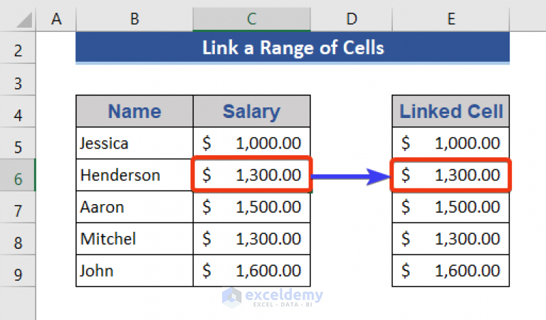 How to Link Two Cells in Excel (6 Methods) - ExcelDemy