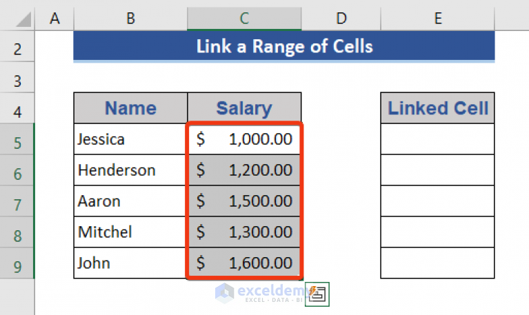 How to Link Two Cells in Excel (6 Methods) - ExcelDemy