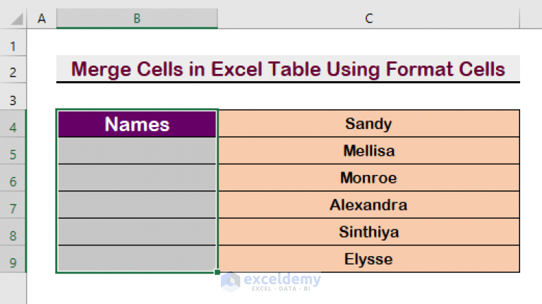 How to Merge Cells in Excel Table (7 Ways) - ExcelDemy