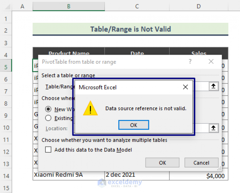 Pivot Table Not Picking Up Data