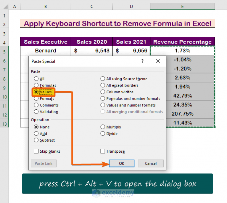 How To Remove Value In Excel Using Formula