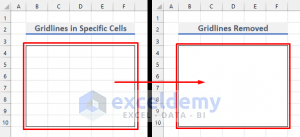 How To Remove Gridlines In Excel For Specific Cells (2 Quick Methods)