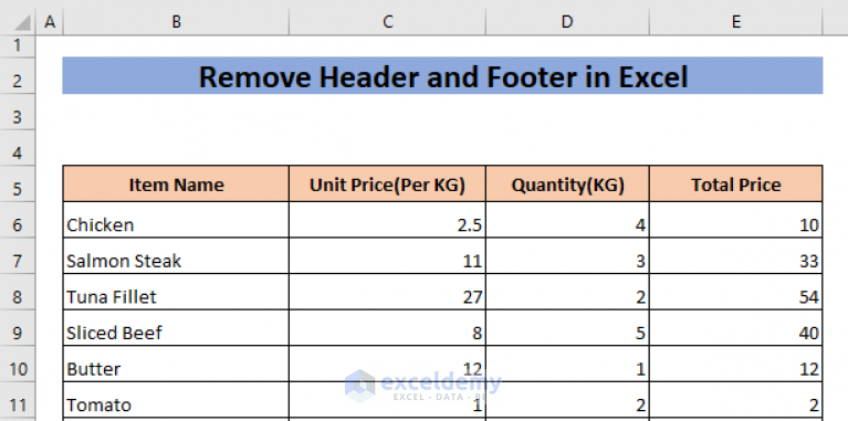 how-to-remove-header-and-footer-in-excel-6-methods-exceldemy