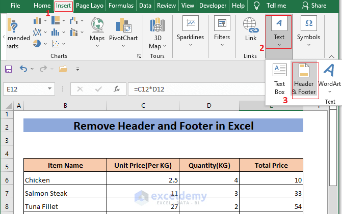 How To Remove Header And Footer In Excel 6 Methods ExcelDemy 2023 