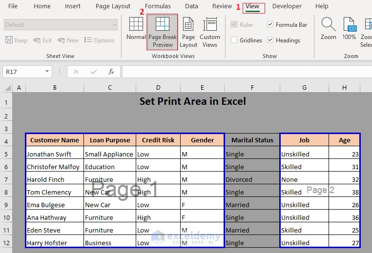 How To Set Print Area In Excel 5 Methods ExcelDemy