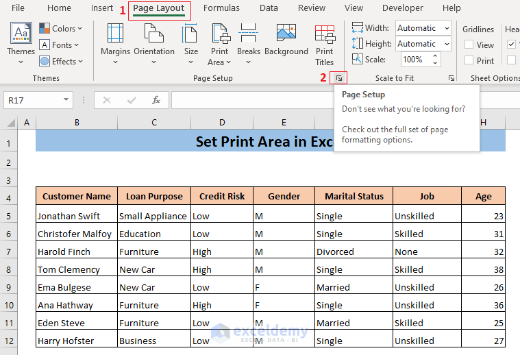 How To Set Multiple Print Areas In One Excel Sheet