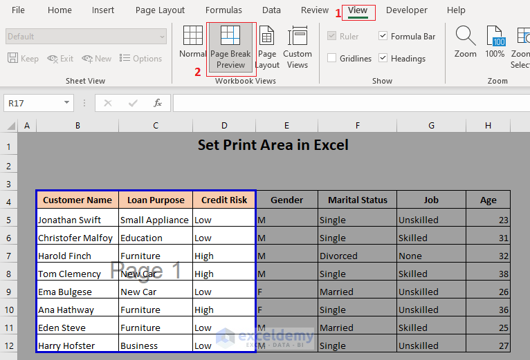 How To Set Print Area In Excel 5 Methods ExcelDemy