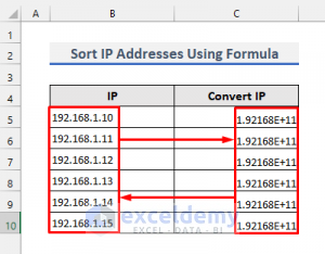 How to Sort IP Address in Excel (6 Methods) - ExcelDemy