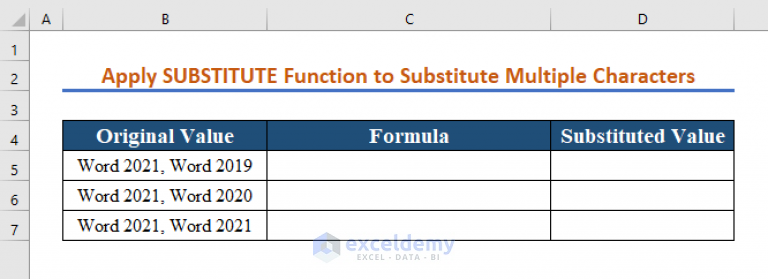 Substitute Multiple Characters In Excel